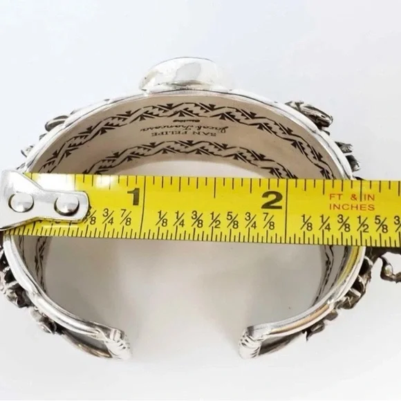 San Felipe Jacob Troncosa Silver and Turquoise Scorpion Cuff Bracelet - Picture 9 of 14